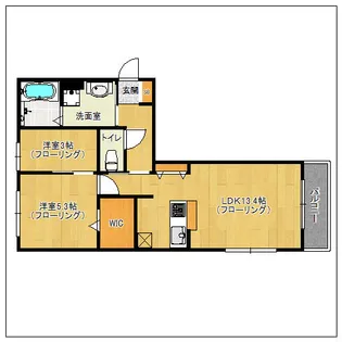 D-room地行【303号室】の間取り