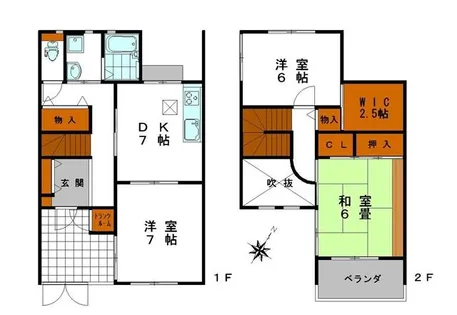 フェザントアイⅡ【1号室】の間取り