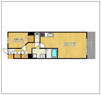 ディー・ウイングタワー【3階】の間取り