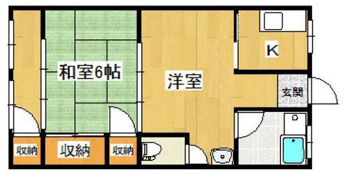 オリーブ羽倉崎【303号室】の間取り