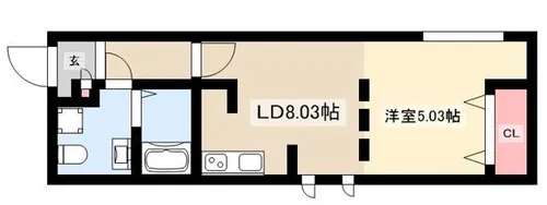 リアライズ名城公園【405号室】の間取り