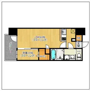 グランフォーレプライム西新【4階】の間取り