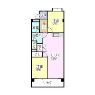 レジデンス明日香【4階】の間取り