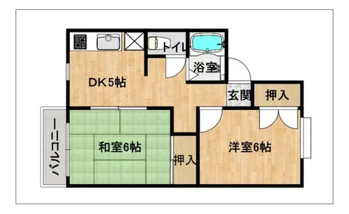 パークヒルズ香住ヶ丘【101号室】の間取り