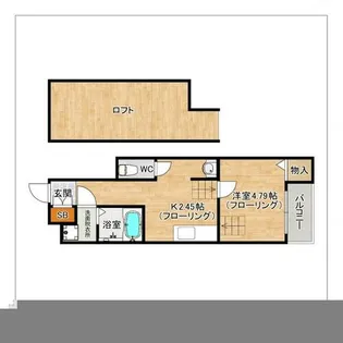 リタリッチ針摺南【202号室】の間取り