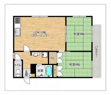 ドミールK【203号室】の間取り