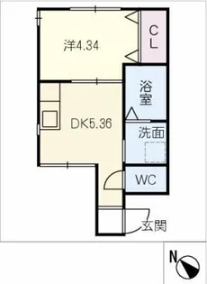 シェラトン桜【1階】の間取り