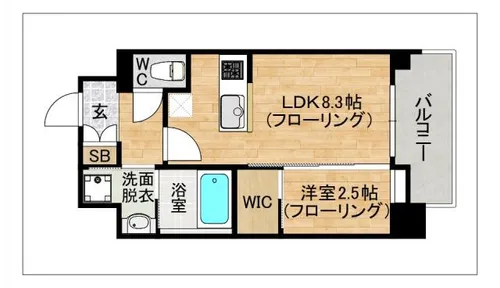 アルティザ春日原駅前マークス【602号室】の間取り