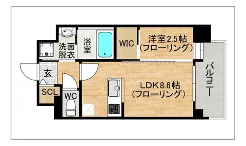アルティザ春日原駅前マークス【602号室】の間取り