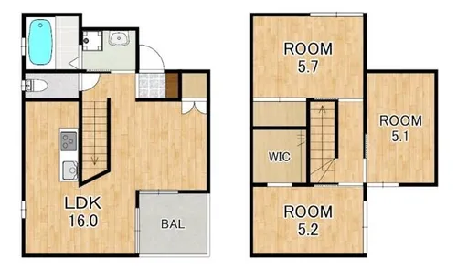 滋賀県草津市野村7丁目【一戸建】の間取り
