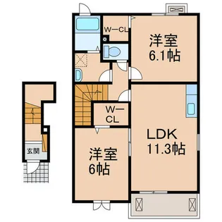 プリマヴェーラⅠ【2階】の間取り