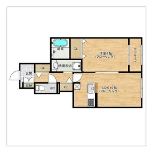 エミグランド多の津【1階】の間取り