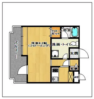 大産西公園マンション【6階】の間取り
