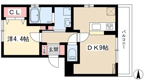 セジュール古橋Ⅲ【2階】の間取り