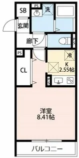 エルミタージュ羽根【202号室】の間取り