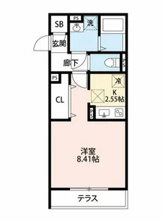 エルミタージュ羽根【1階】の間取り