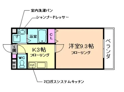 アネックス桜の町B棟【1階】の間取り