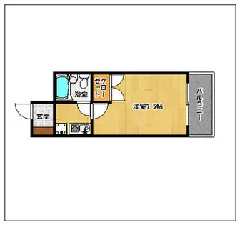 スチューデント室見【507号室】の間取り