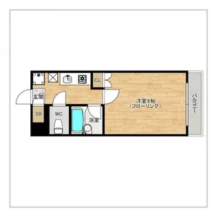 パピヨン箱崎【105号室】の間取り