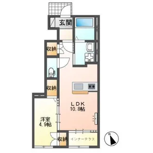ラ グリシーヌA棟【1階】の間取り