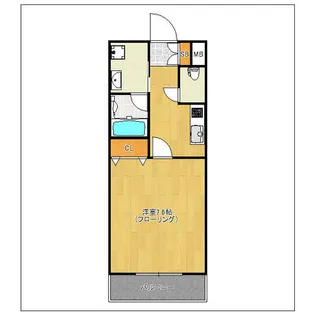 エンクレスト大博通りAPEX【208号室】の間取り