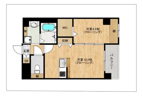 エージュ山王【6階】の間取り