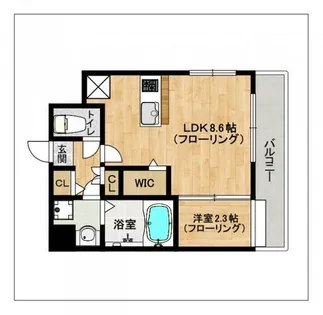アルティザ博多南リバーフロント【8階】の間取り