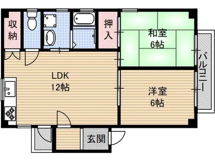 Paseo Settu2【102号室】の間取り