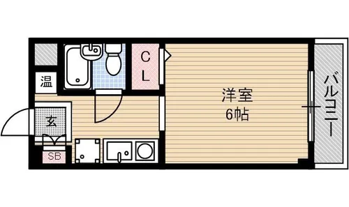 イーストヴィレッジ茨木【201号室】の間取り