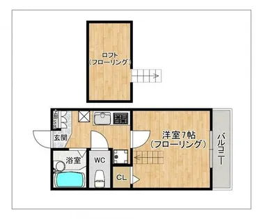 リトルヘブン箱崎【201号室】の間取り