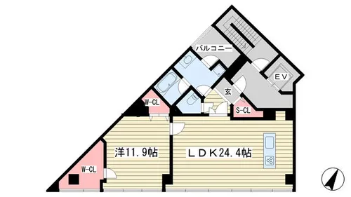 Villa Yua【301号室】の間取り