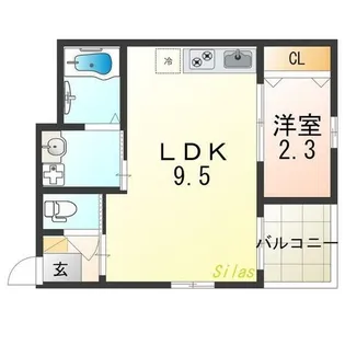 R-smart椥辻【3階】の間取り