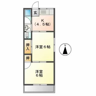 名西ハイツ【206号室】の間取り