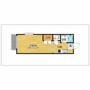 クォーターイン松山【201号室】の間取り