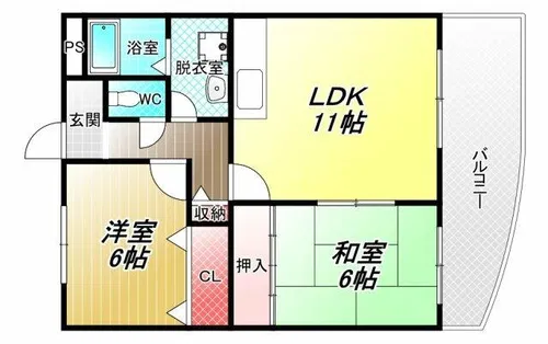 ソルジェンテ陽光園【4階】の間取り