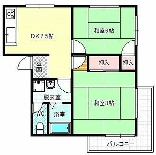 サンハイツ【2階】の間取り