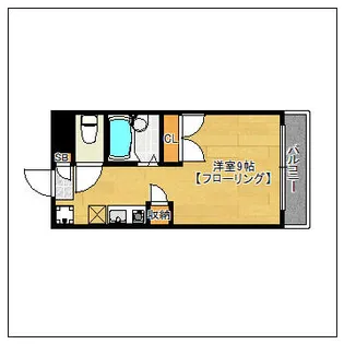 シャルマンMIZOE【109号室】の間取り