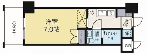 No67BENEFIT21博多【1112号室】の間取り