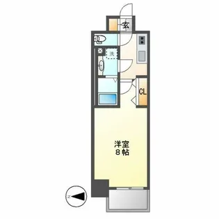 エスリード金山クラッシィ【4階】の間取り