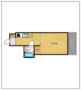 プロスパー二日市【205号室】の間取り