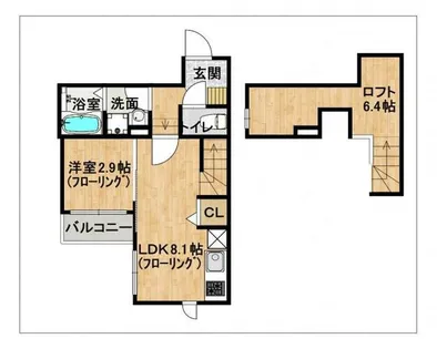 グランヒル九産大前【103号室】の間取り