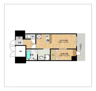 シンセラティ薬院【707号室】の間取り