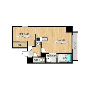 ADORE 六本松 PROUD【303号室】の間取り