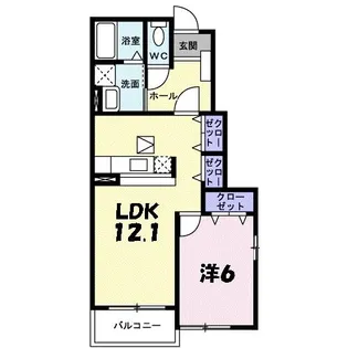 エスペランサI【1階】の間取り