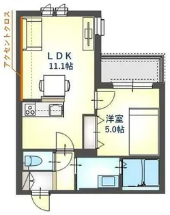 STEP西宮【102号室】の間取り