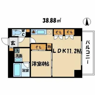 天満橋ケルスコート【502号室】の間取り