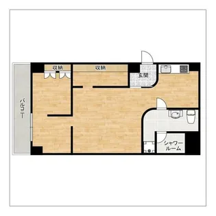 秀和警固レジデンス【6階】の間取り