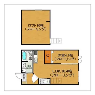 アンピオ姪浜伍番館【2階】の間取り