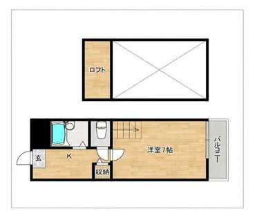 サンメトロ春日【205号室】の間取り