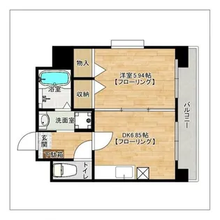 アムソピーラ祇園【1001号室】の間取り